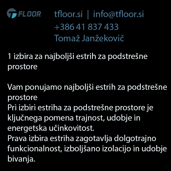 1 izbira za najboljši estrih za podstrešne prostore