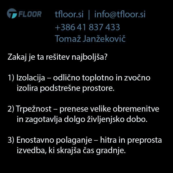 1 izbira za najboljši estrih za podstrešne prostore
