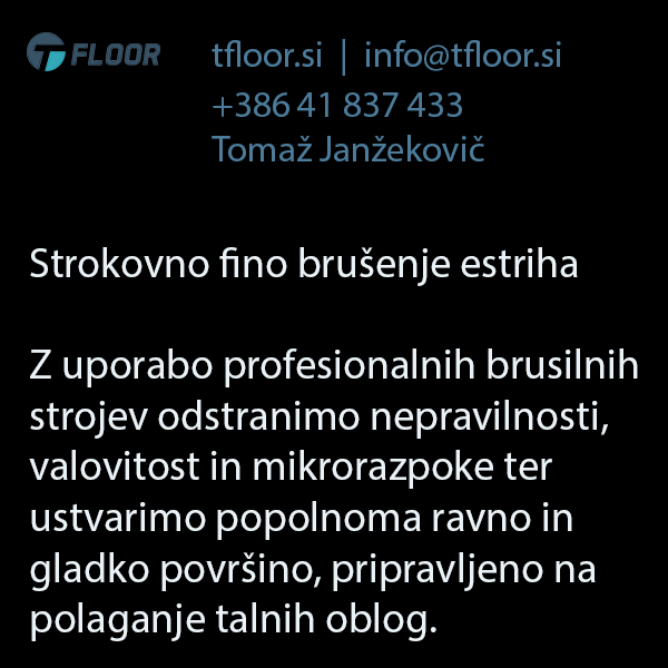 Fino brušen estrih za popolno končno obdelavo tal ter strokovno fino brušenje estriha Fino brušen estrih za popolno končno obdelavo tal ter strokovno fino brušenje estriha