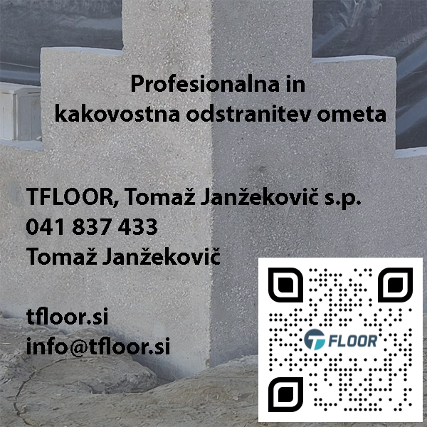 Strojna odstranitev starega ometa na zunanji terasi