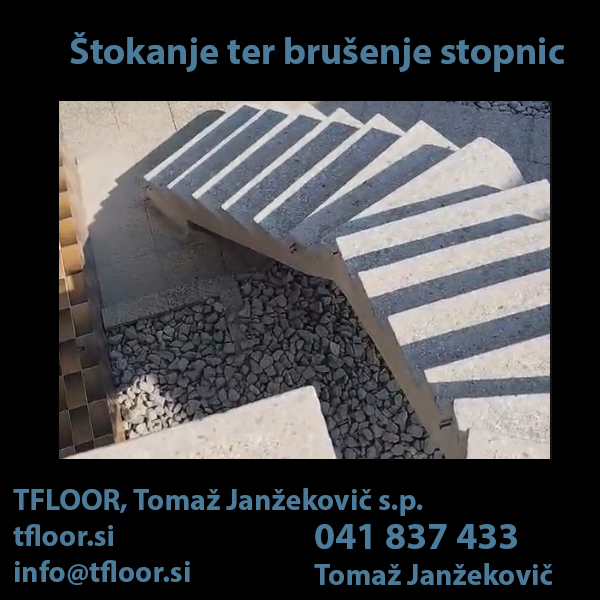 Novi izgled štokanja ter brušenje stopnic