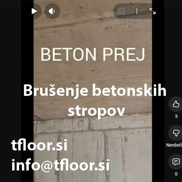 Brušenje betonskih stropov pred obdelavo