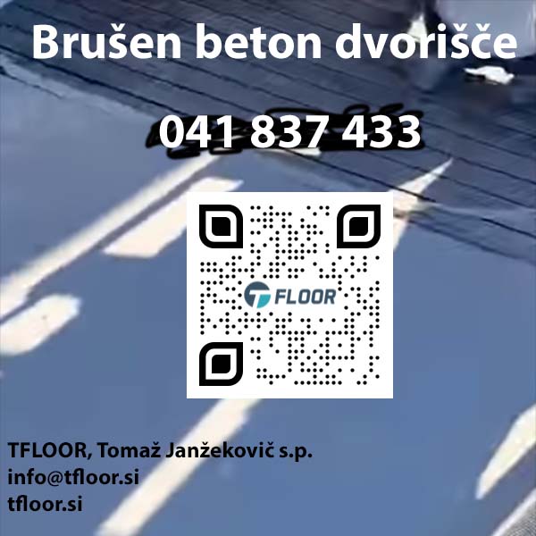Brušen beton dvorišče