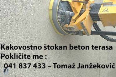 Kakovostno štokan beton terasa