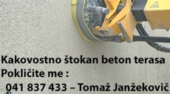 Kakovostno štokan beton terasa